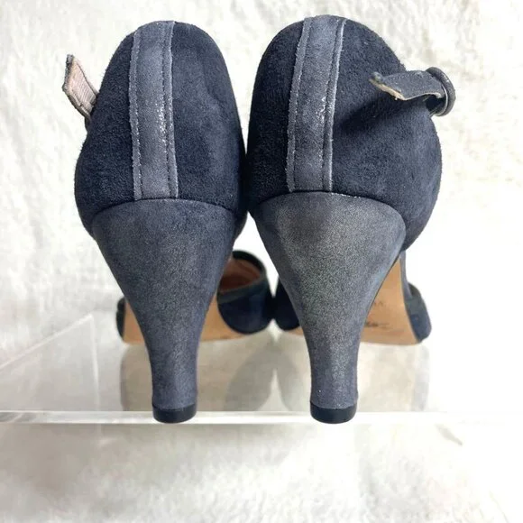 Rare Repetto Baya T-Strap Pumps Gray Glitter Party Wedding Classic Chic Shoes - Picture 5 of 11